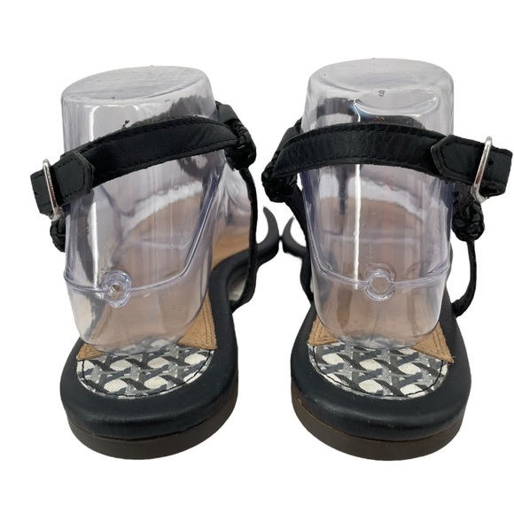 Sperry Lacie Black Braided Rope Thong Slingback Classic Everyday Beach Sandal 8 - Picture 6 of 13